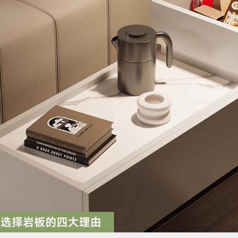全屋艺术沙发边柜角柜客厅岩板长方型边几角几多组合小型窄储物柜
