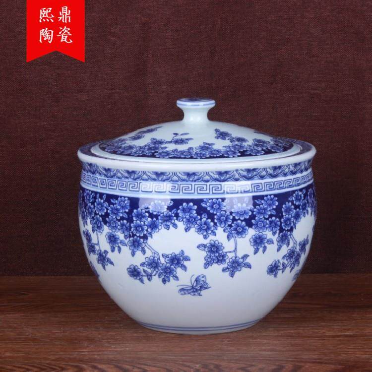 景德镇陶瓷工艺品 青花家用储物罐 杂粮罐 糖罐陶瓷摆件