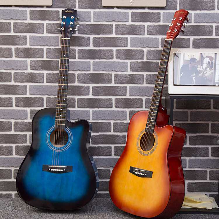 吉他厂家民谣吉他亮光哑光41寸木吉他普及练习琴初学入门Guitar