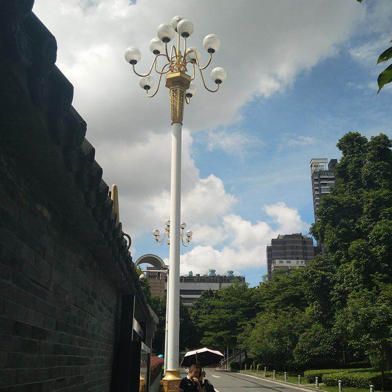 户外莲花造型玉兰灯 广场道路9米led中华灯八叉5火名族文化景观灯