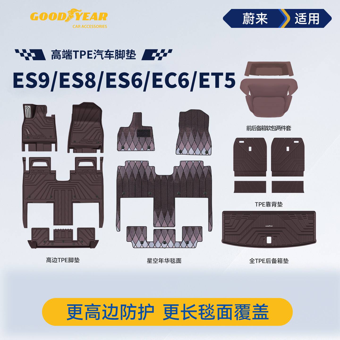 固特异全TPE汽车脚垫适用蔚来