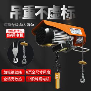 PA微型电动葫芦200kg-1000kg小微 220V家用轻小吊机绞盘微型葫芦