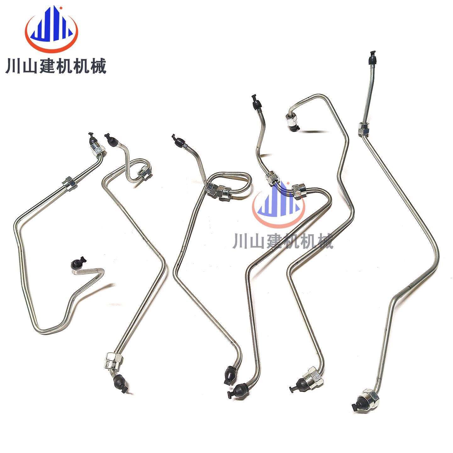 挖掘机配件适用6D140-2发动机PC750 800-6高压油管柴油泵喷油嘴管