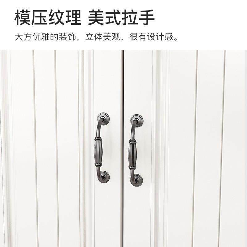 带门五斗柜卧室收纳柜子美式带抽屉储物柜多功能斗柜仿实木小户型