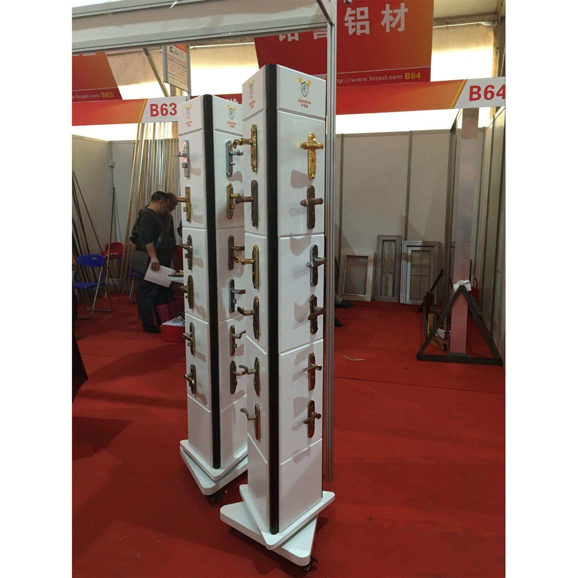 门窗配件连家具五金配件展示架易拆装 三角旋转高档 展会参展专用