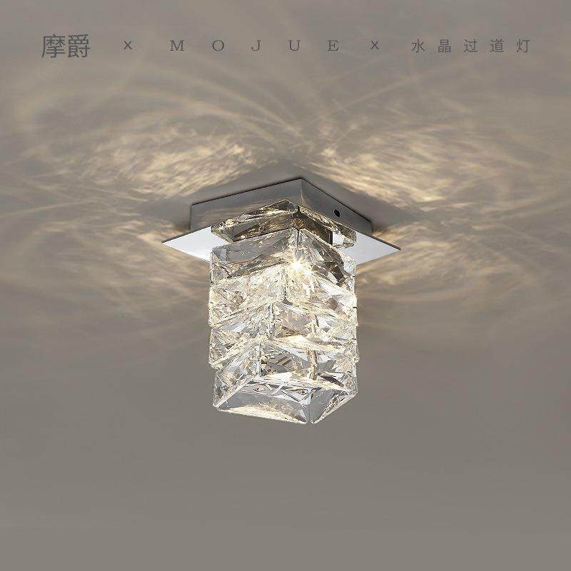 玄关过道灯北欧吊灯轻奢走廊灯吸顶灯小水晶灯入户灯具阳台灯门厅