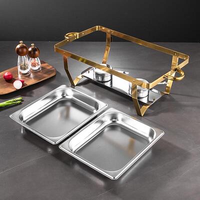 酒店不锈钢自助餐炉餐厅保温炉酒精炉带盖食物加热chafing dish