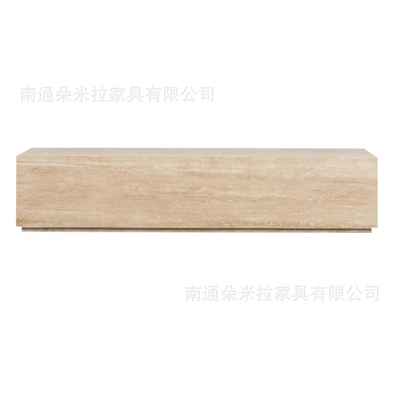 RH美式乡村别墅房实木高端豪华大理石茶几咖啡桌