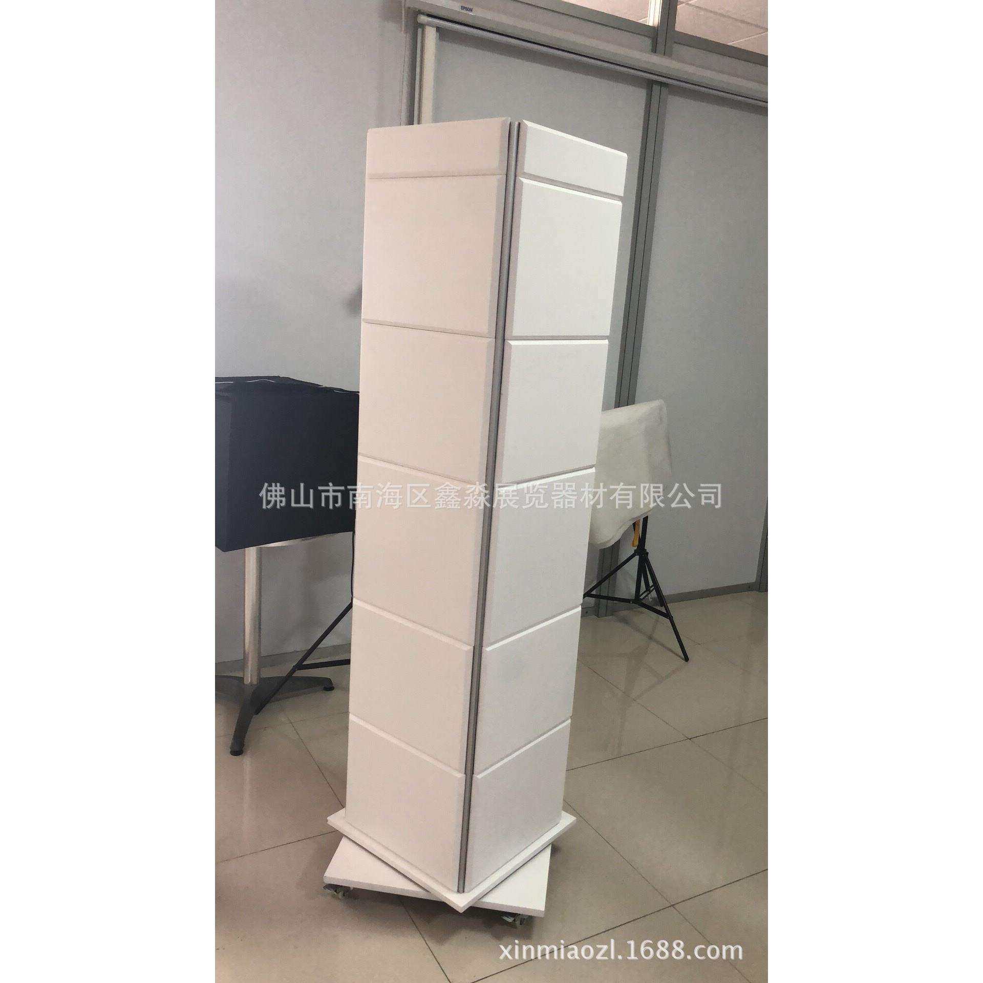 旋转三角样品展示架 五金把手门窗家具锁具展厅展览四角中岛展架