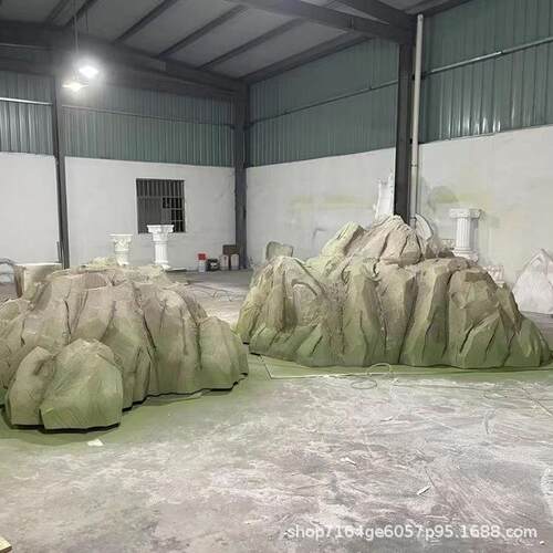 泡沫雕塑模型道具仿真假山石头商场美陈装饰雪山仿真石造景摆件