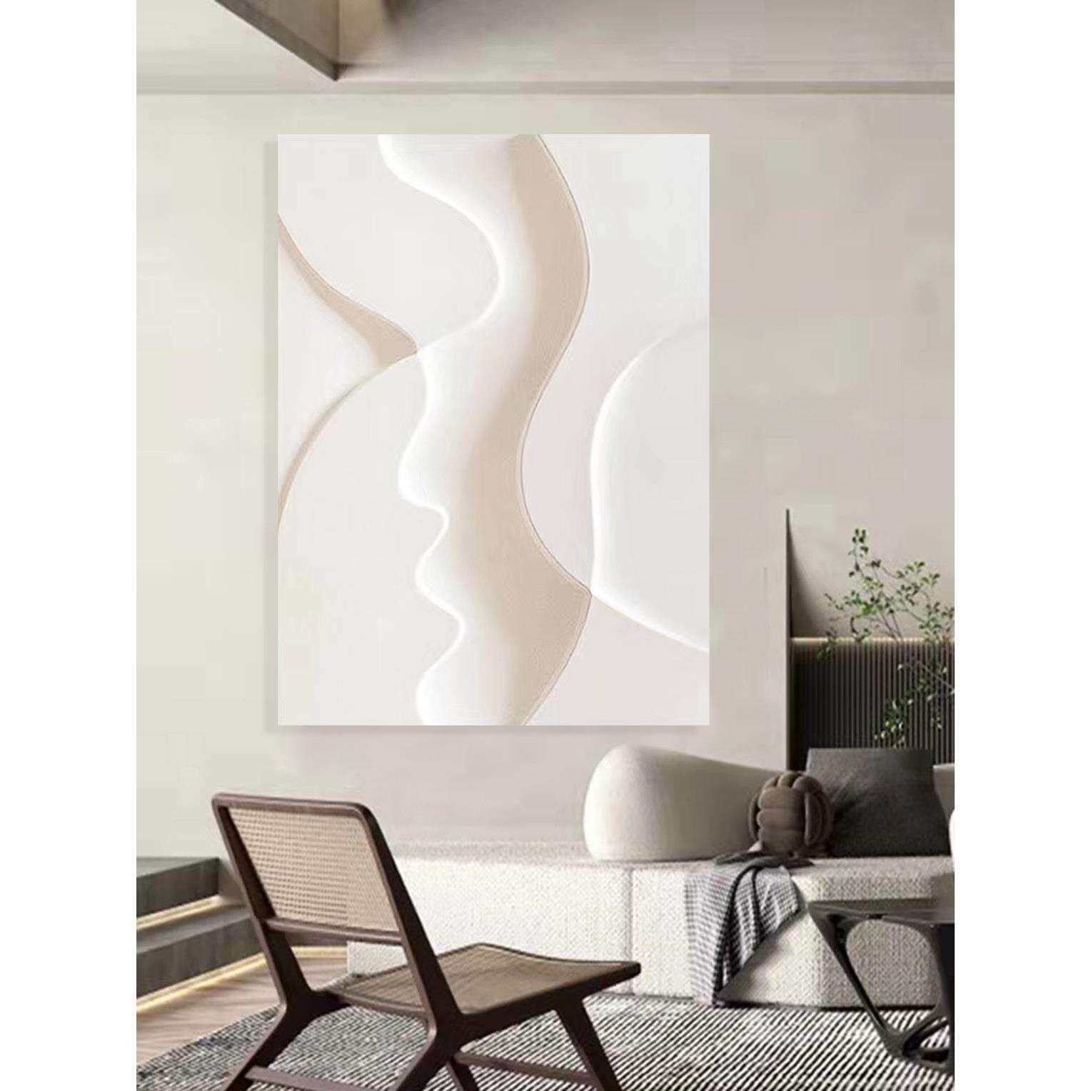现代简约手工3D立体浮雕客厅餐厅装饰画玄关挂画走廊过道抽象画