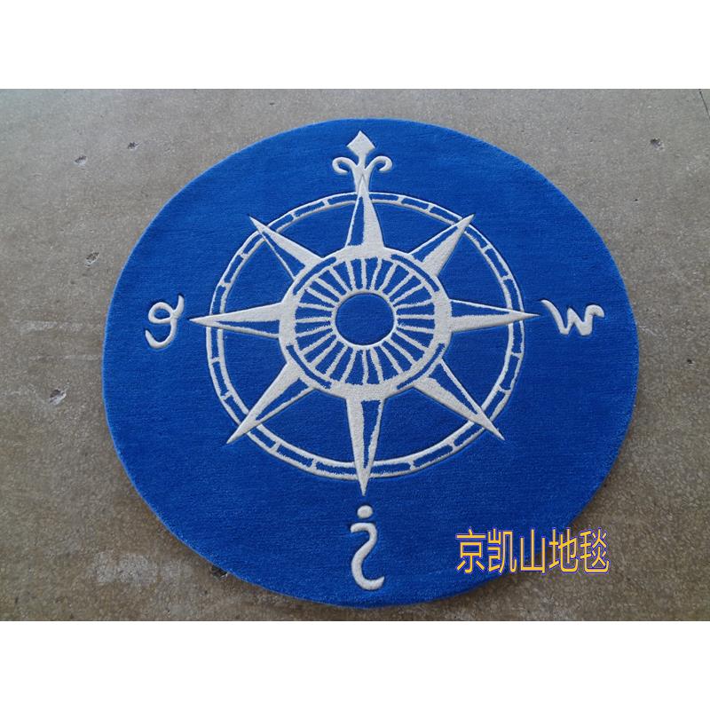 现代简约粉红色圆圈格子圆形中式客厅茶几地毯儿童房书桌椅子休闲