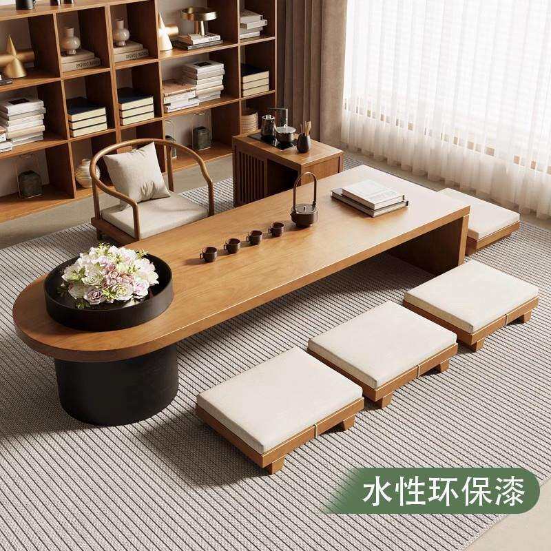 严选日式榻榻米茶桌禅意泡茶桌阳台茶台桌飘窗坐地矮桌子民宿茶几