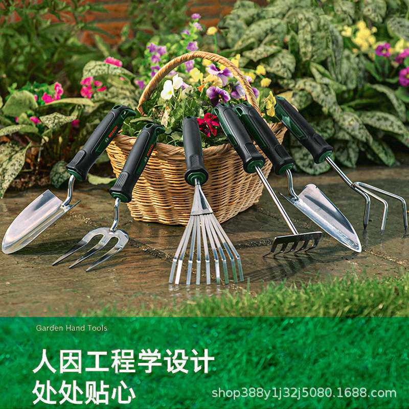松土铁铲盆栽花铲六件套园艺迷你工具家用种花小铲子盆景