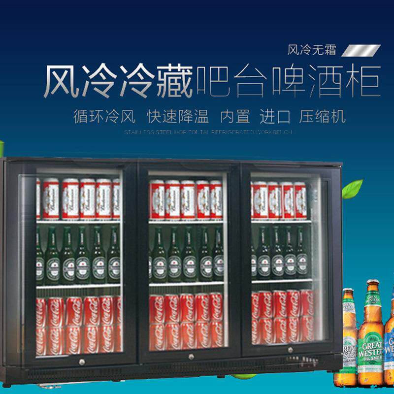 立德盛宝啤酒柜商用饮料柜展示柜冷冷藏酒柜风冷双门冰啤玻璃冰柜