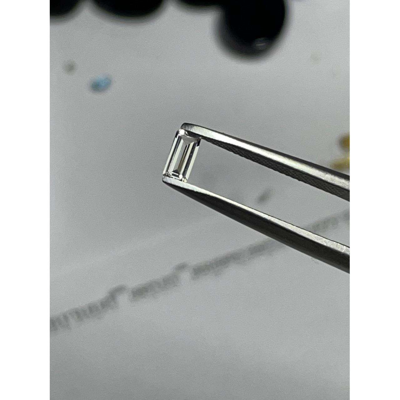 天然白蓝宝天然白刚玉2*4长方形平线尖底刻面首饰 配石