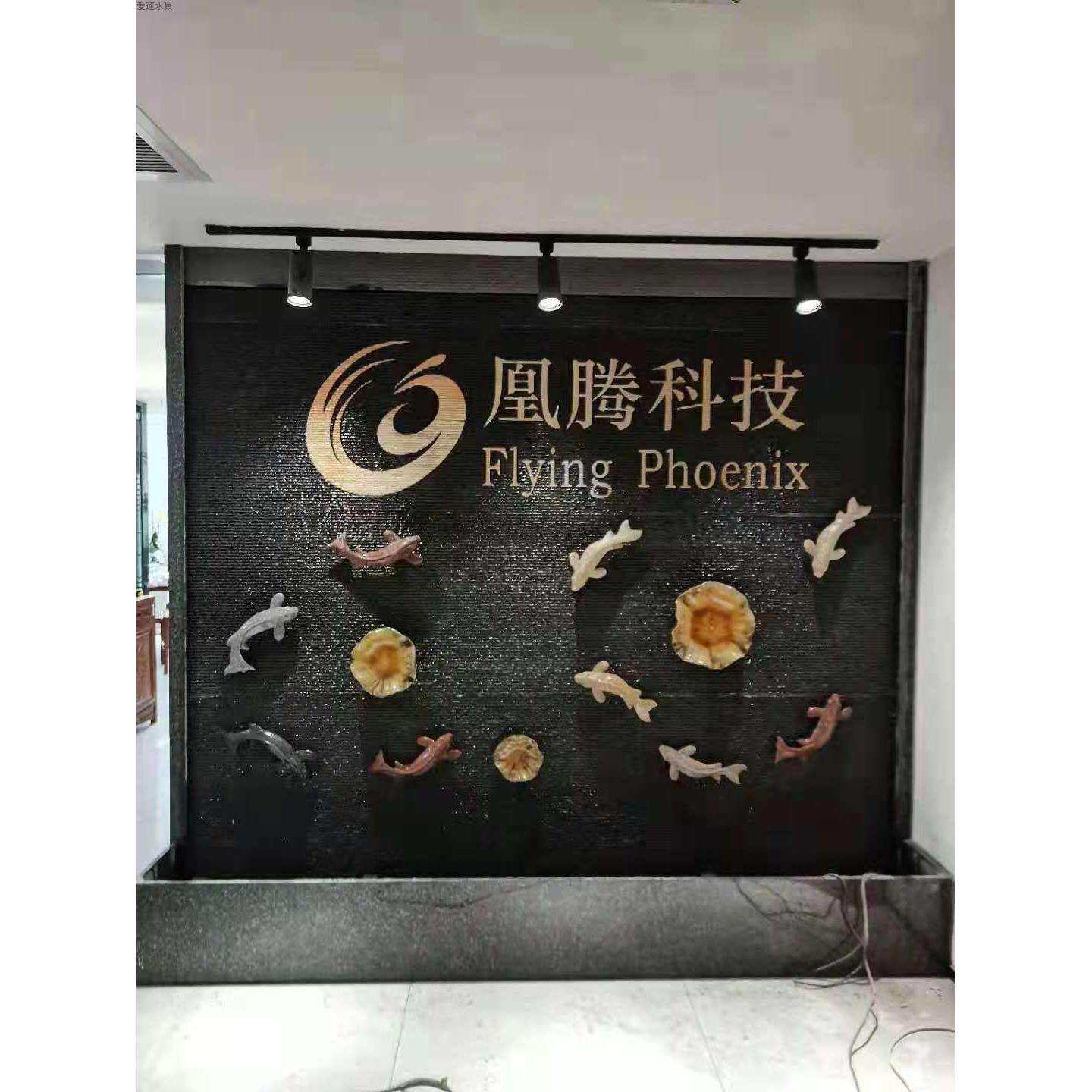 石材流水墙水幕墙花园庭院酒店成品水景喷泉假山鱼池摆件水系小品
