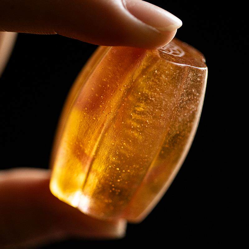 舆山堂琉璃盖置紫砂茶壶盖托日式茶具配件禅意水晶琉璃摆件茶道配
