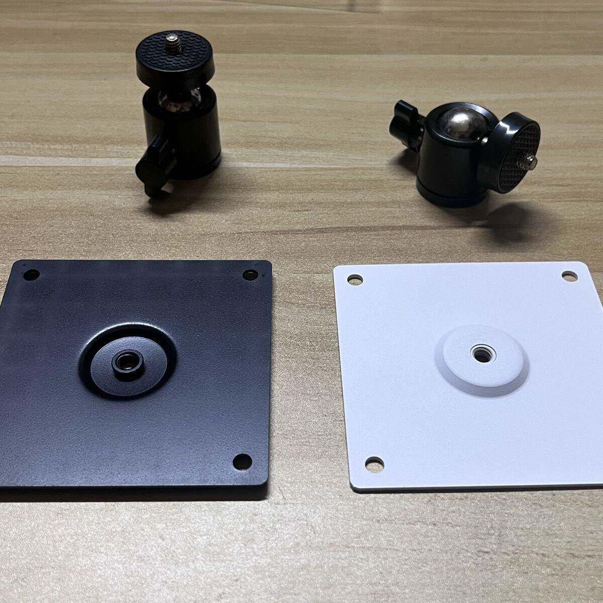 VESA支架便携显示器铁转板75孔距1/4小云台6mm孔径各尺寸通用