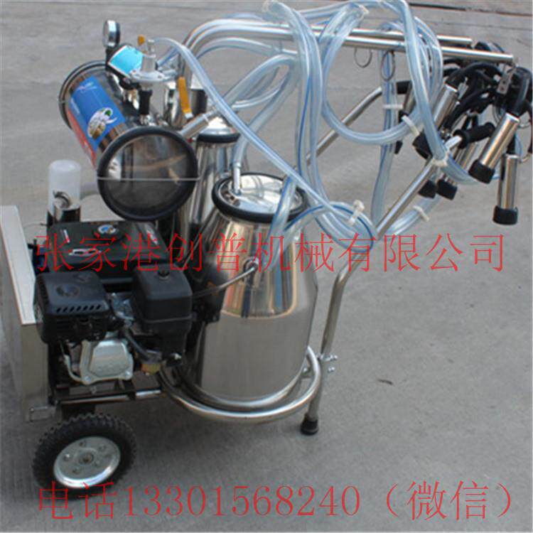 移动式自动挤奶机 汽油动力双缸奶牛挤奶器 单桶奶牛吸奶器 厂家