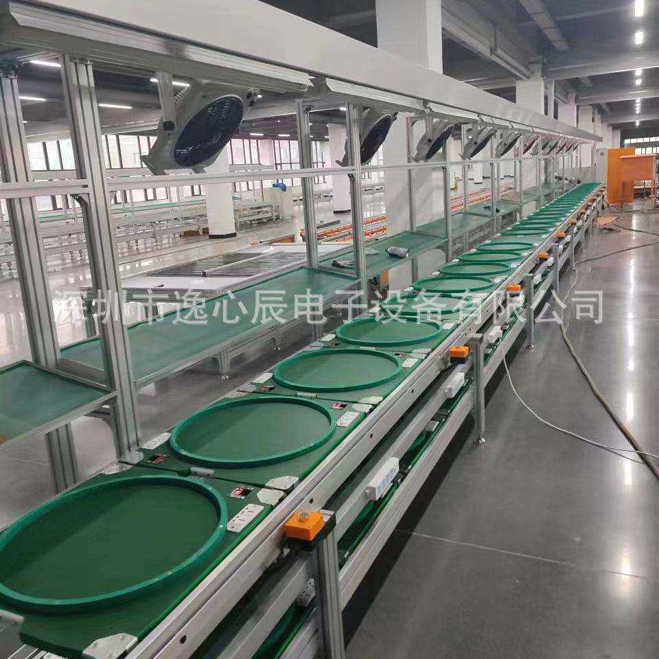 成武供应动力滚筒线搅拌机生产平面循环来福轮工装板老化测试线