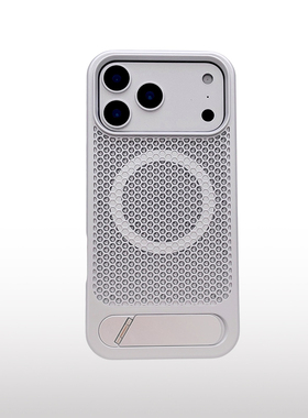 男女娱乐商务散热磁吸手机壳，蜂窝手机壳自带支架金属风，适用于苹果手机11234567三合一散热磁吸支架