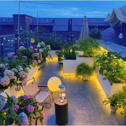 户外不锈钢花箱组合室外发光灯箱露台阳台花槽广场商业街种植箱