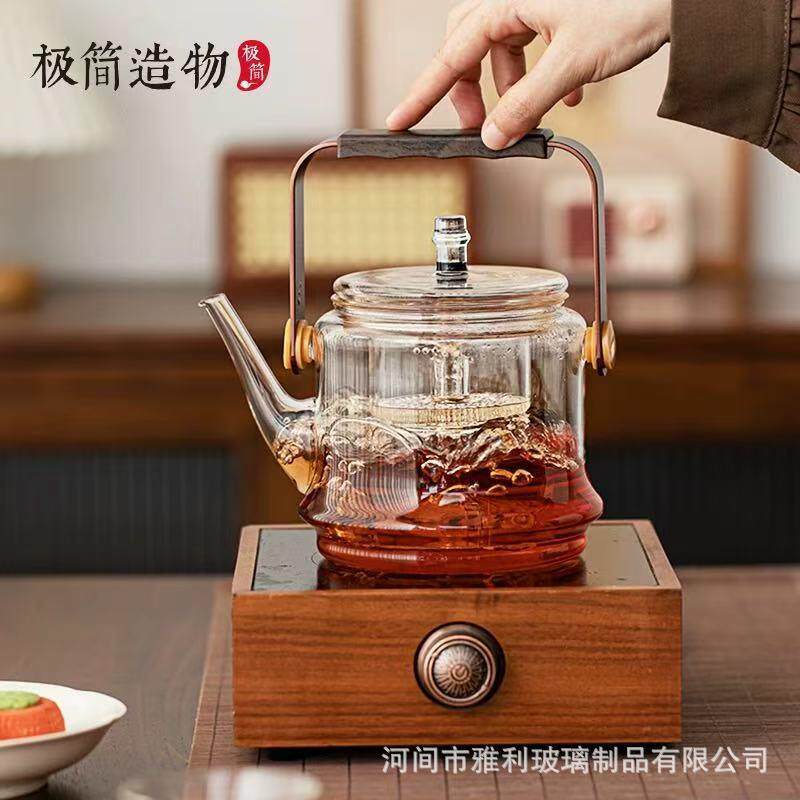 电陶炉煮茶器2025新款煮茶炉家用耐高温煮茶壶蒸煮两用烧水提梁壶