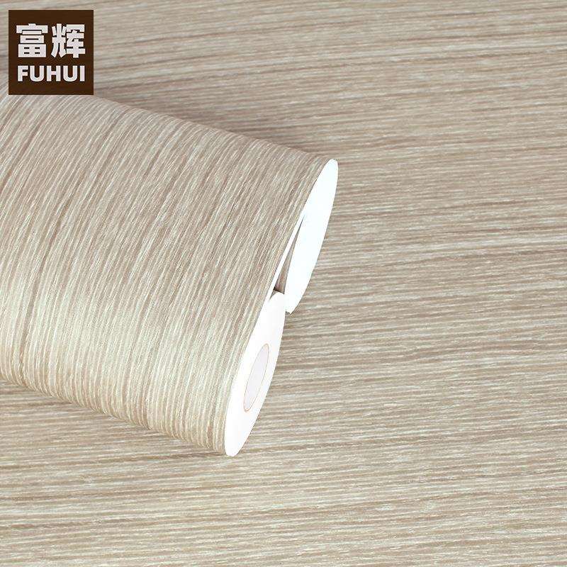 韩版特厚木纹自粘墙纸壁纸原木色家具翻新贴纸酒店工程波音软片