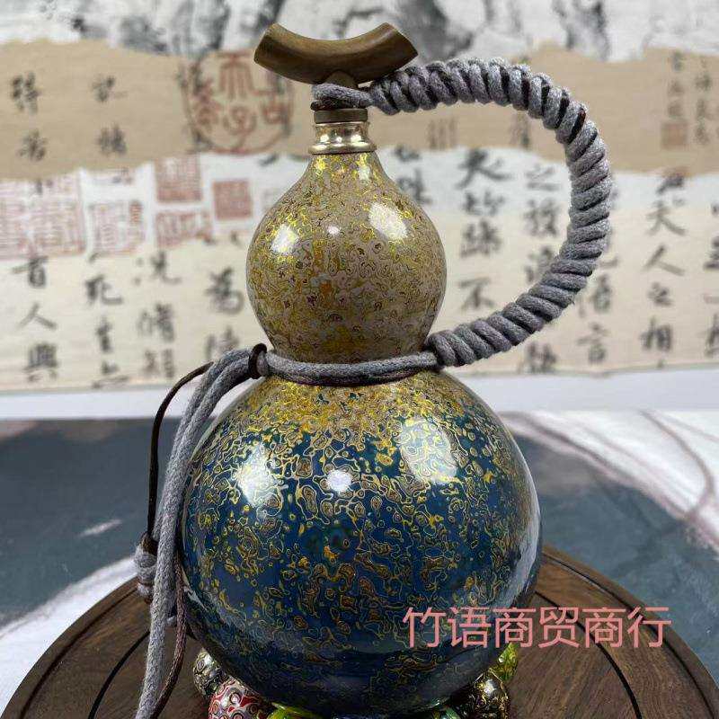 酒壶大漆葫芦水壶非遗随身仿古摆件古风防渗黑神话悟空葫芦