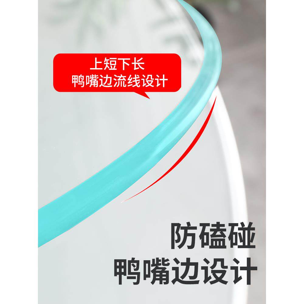 钢化玻璃圆形桌面酒店大圆桌餐桌玻璃台面耐高温茶几旋转圆桌家用