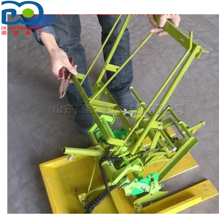小型农用手动插秧机步退式水稻秧苗种植机双行农田水稻栽种机