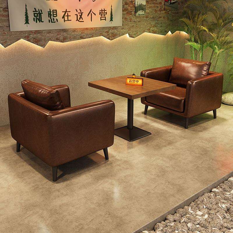 露营工业风小酒馆酒吧桌椅咖啡厅复古餐吧清吧卡座沙发烧烤店沙发