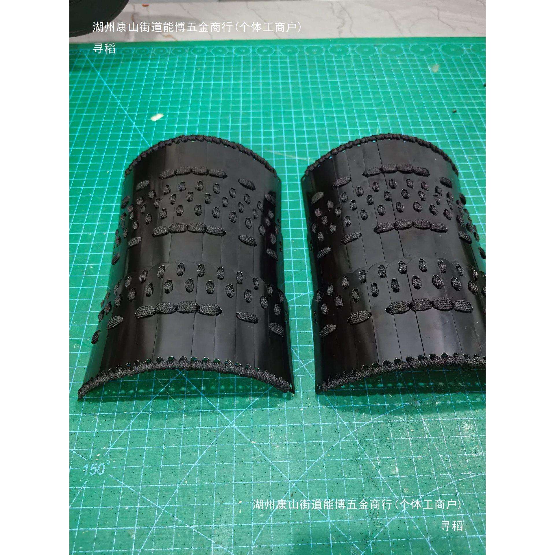 护腕护臂不锈钢黑色柳叶护臂电泳黑甲片扎甲护臂成人款护臂