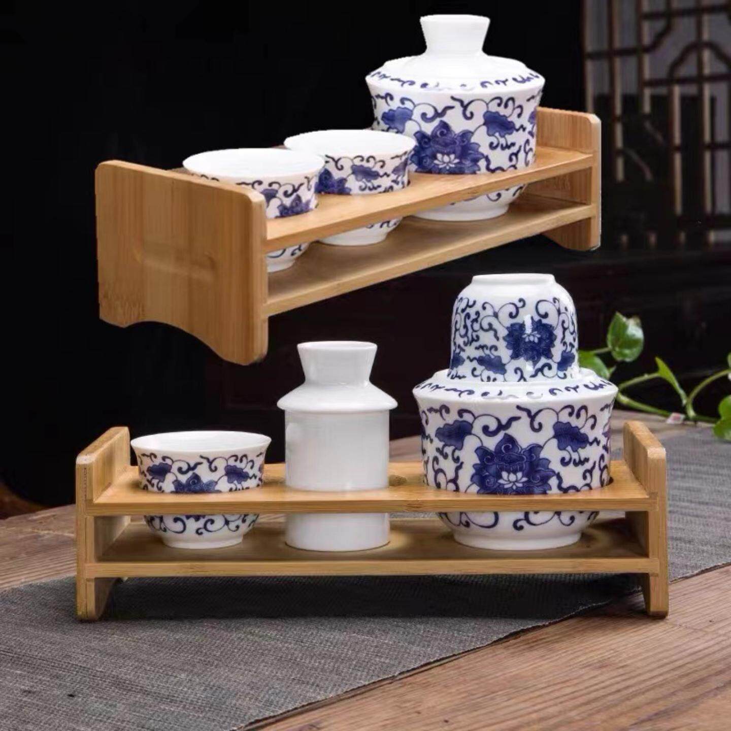 家用陶瓷酒具套装暖黄酒温酒器仿古中式白酒杯烫热温酒壶半斤二两