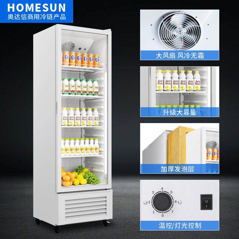 dapan奥达信冷藏展示柜酒水饮料柜牛奶冰箱立式冰柜110V220V跨境