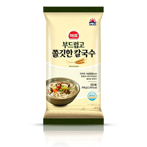 SAJO思潮韩国进口刀切面营养面条粗粮主食无料包面条900g旗舰