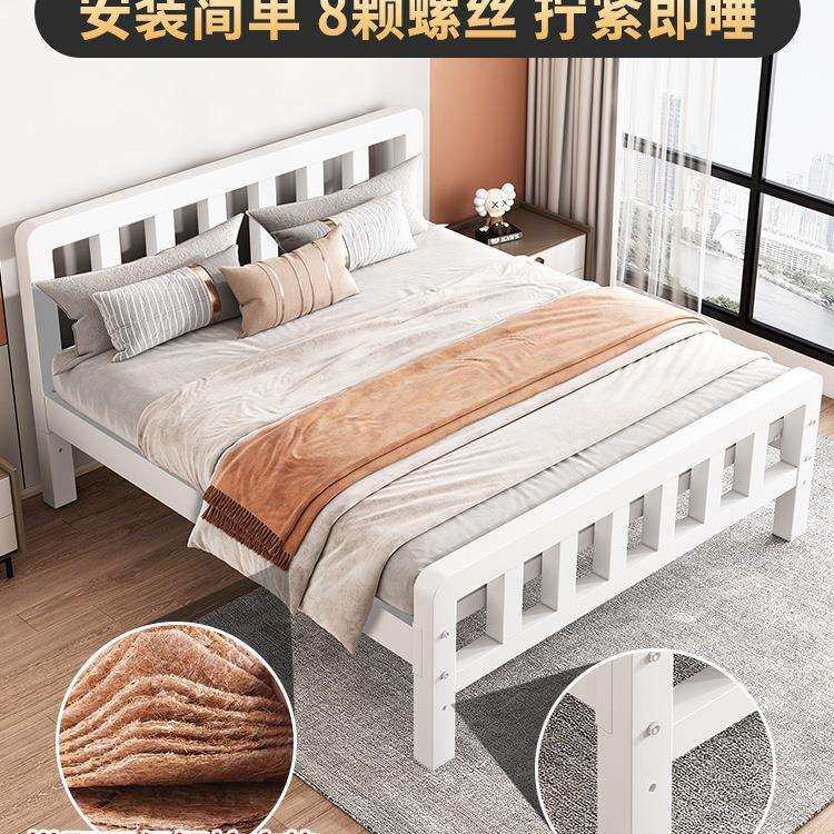 铁艺床双人床家用1.5m单人铁架床不锈钢铁床加粗加厚1米2出租房用
