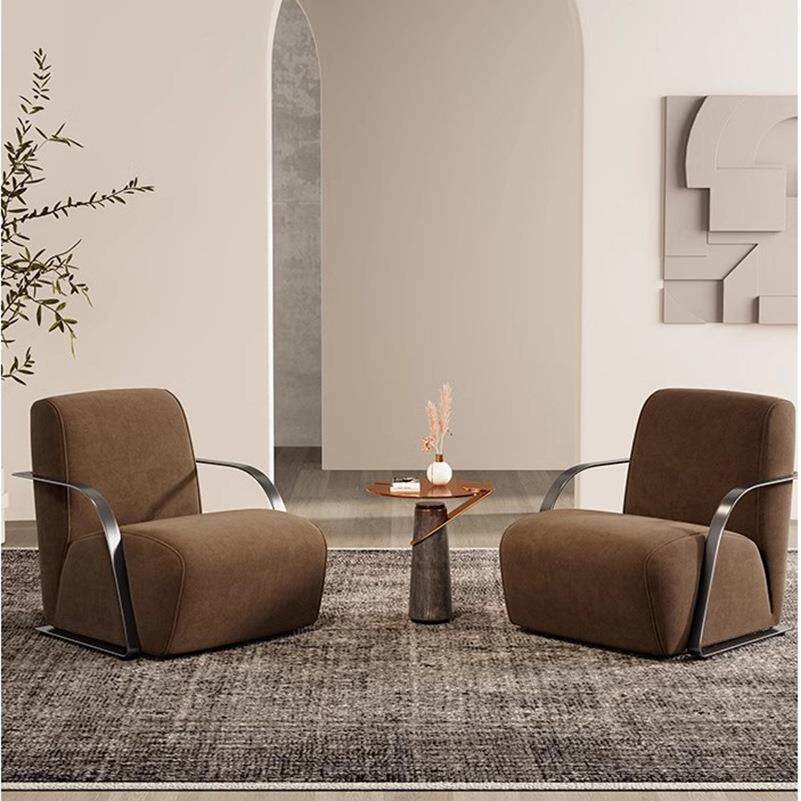 意式轻奢单人沙发椅北欧客厅阳台设计师极简休闲洽谈现代简约椅子