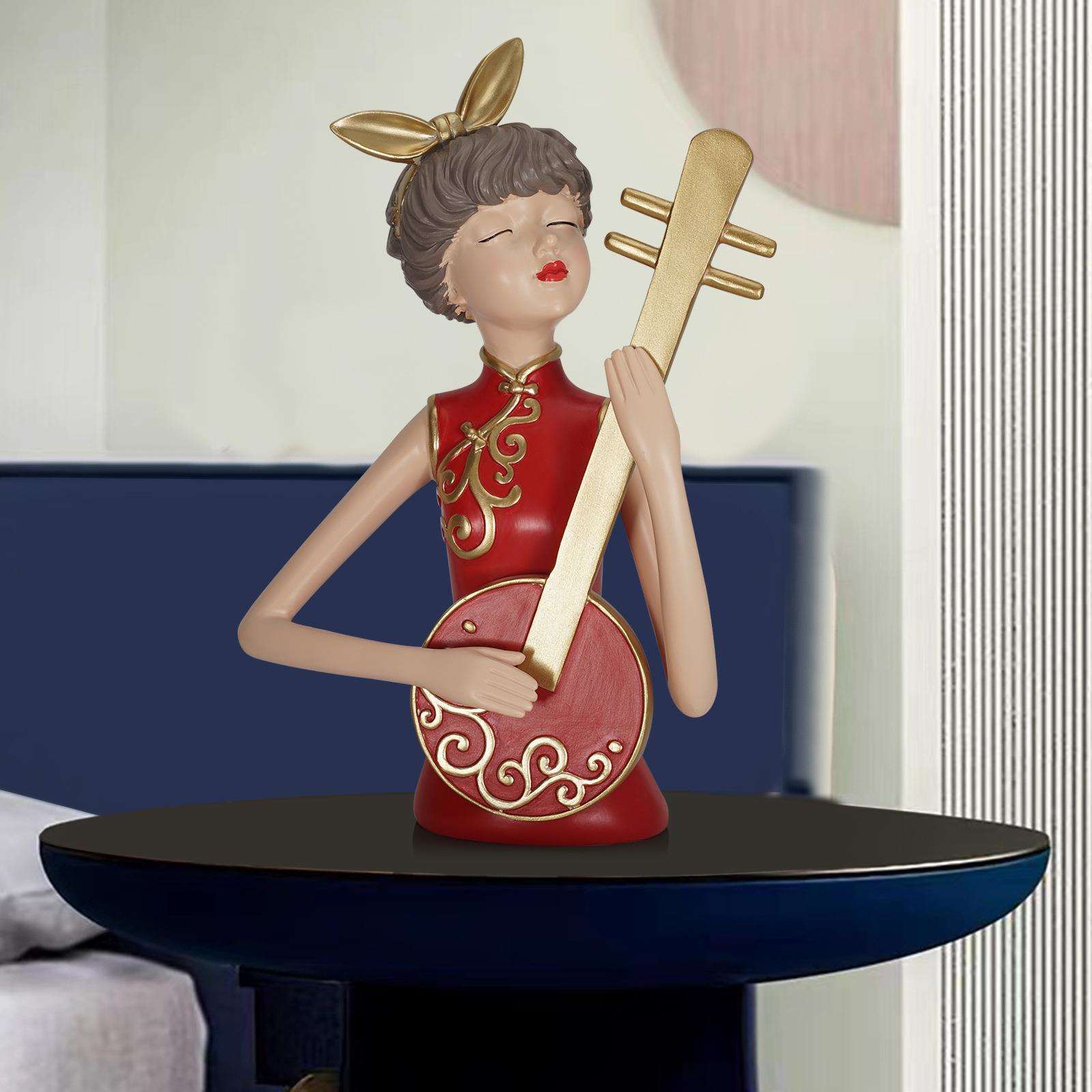 树脂工艺品创意设计北欧风美人鱼酒架室内酒柜装饰摆件(多色可选)
