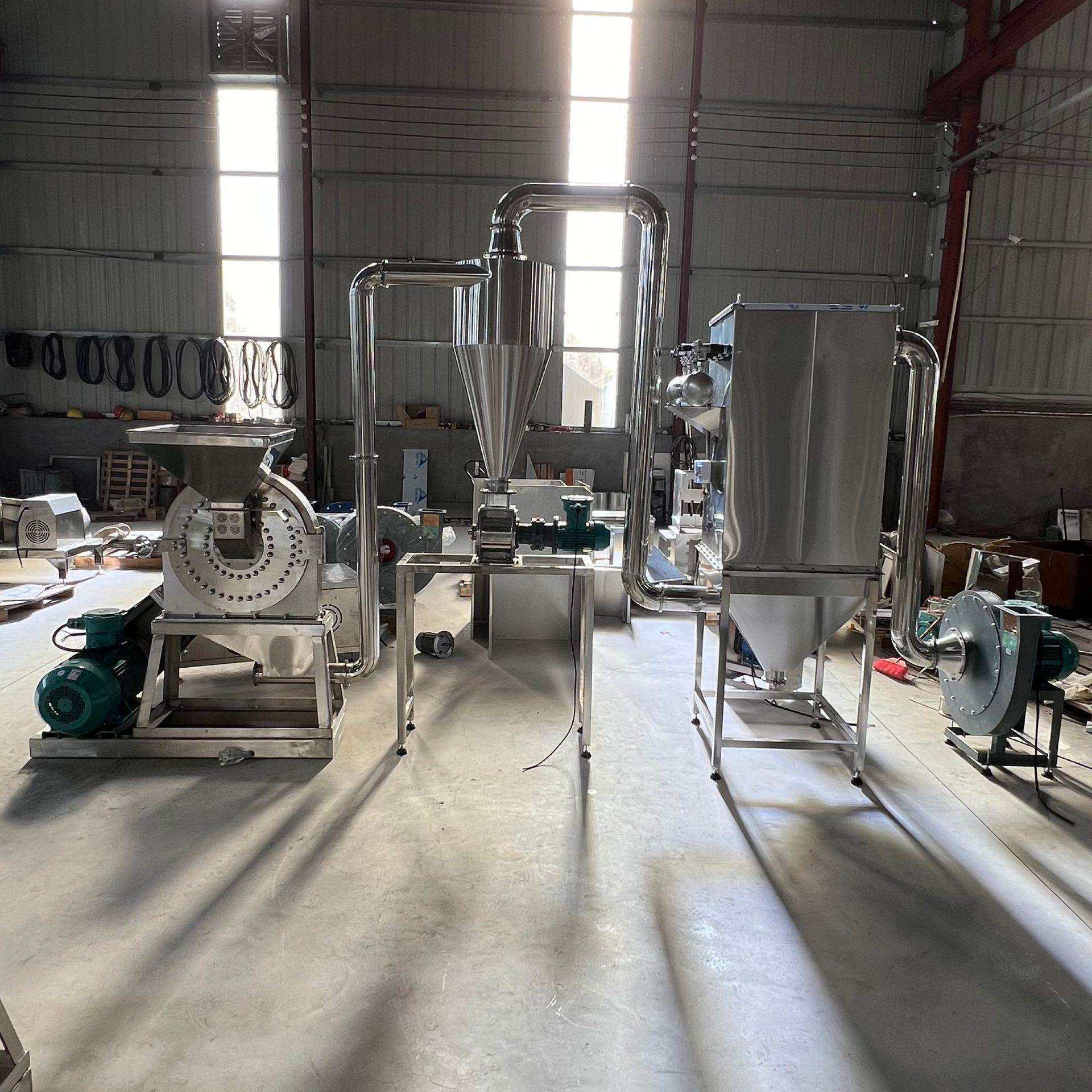 泡水大米粉碎机辣椒烧烤撒料八角茴香磨粉机 304不锈钢齿盘粉碎机