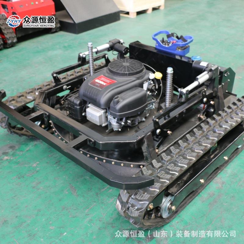 外贸工厂果园树林除杂草机 履带式遥控无人割草机器人 碎草机