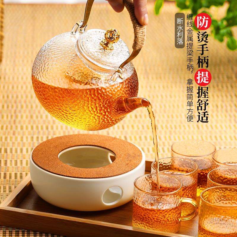 玻璃茶壶泡茶家用耐高温电陶炉煮茶器围炉明火提梁烧水壶水果茶具