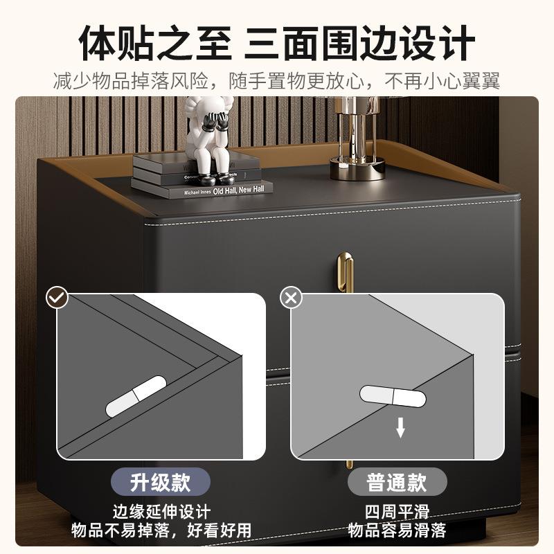 床头柜实木意式极简家用卧室床边收纳小柜子储物柜现代简约
