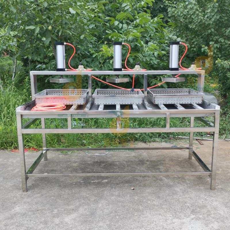 商用豆腐压榨机不锈钢气压豆腐成型机新款豆腐豆干压榨成型机设备