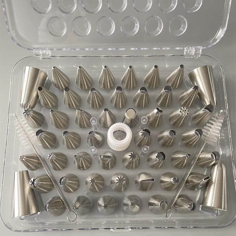 奶油裱花工具52头裱花嘴套装蛋糕曲奇溶豆泡芙挤花嘴大号全套家用