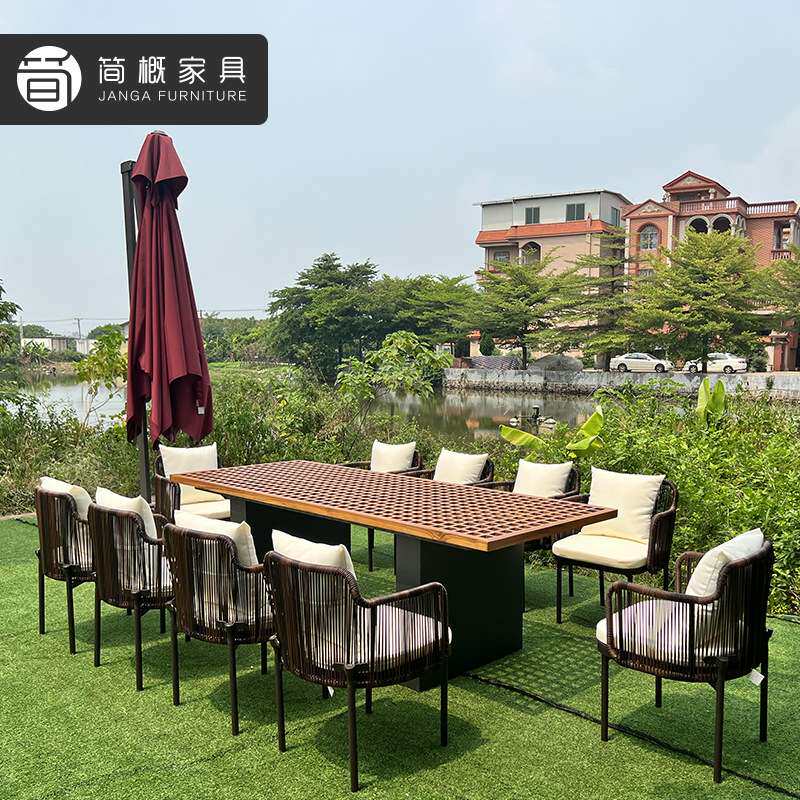 户外桌椅酒店餐厅咖啡厅一桌八椅室外音乐餐吧防水防晒餐桌餐椅