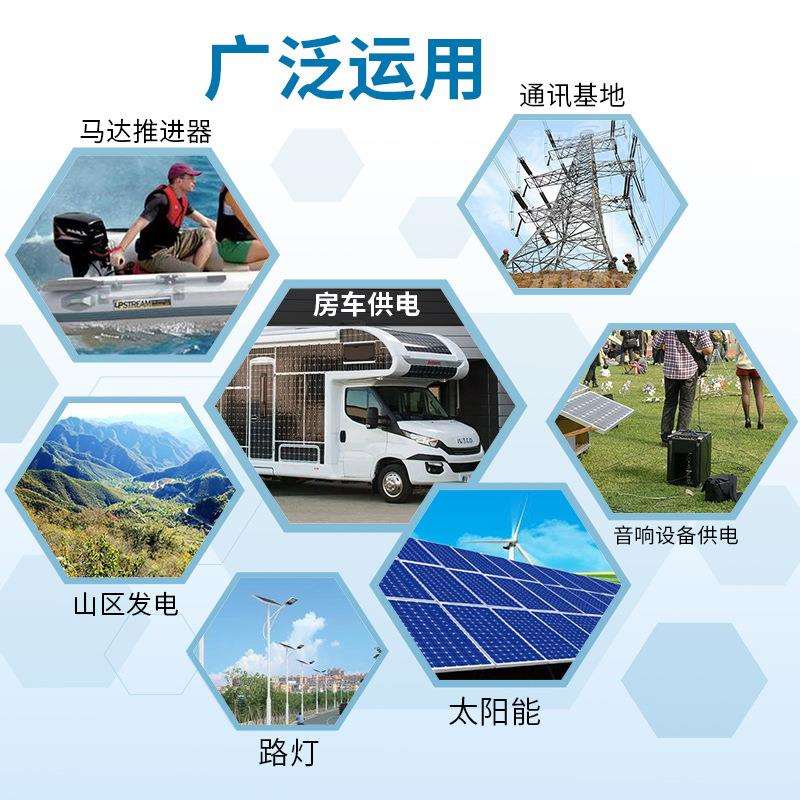 YSN磷酸铁锂12.8V100AH大容量太阳能储能蓄电池房车电瓶 家庭供电