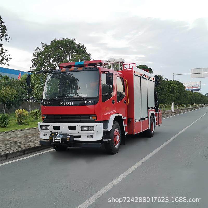 国六蓝牌救险车带2吨吊机 双排座排涝车 排水车抢险车 地面电源车