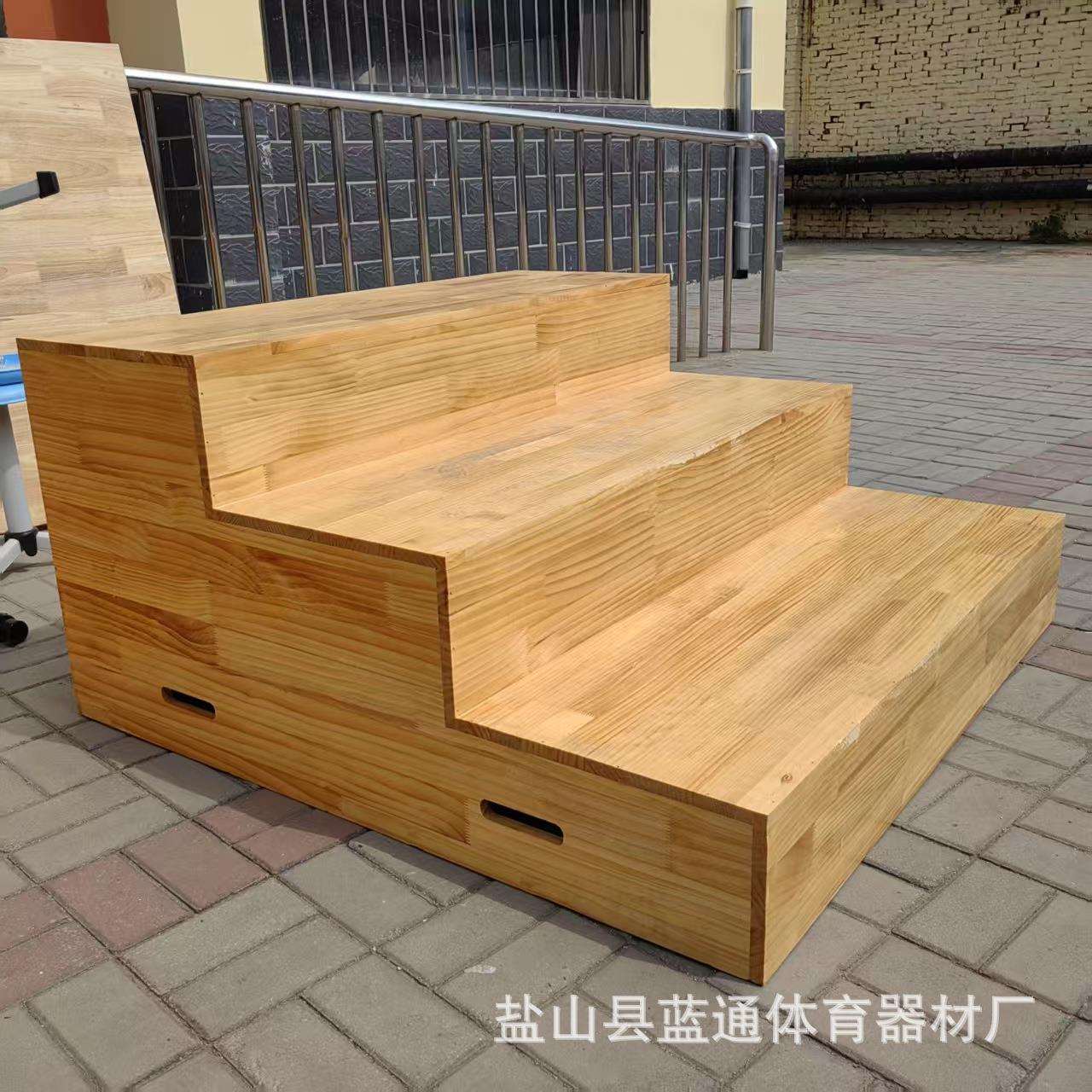 可移动实木合唱台阶梯三层木质指挥台室内幼儿园学校教室大合唱台
